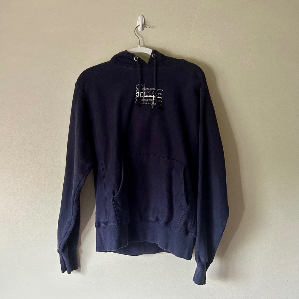 Navy Blue Champion Hoodie Sweatshirt
